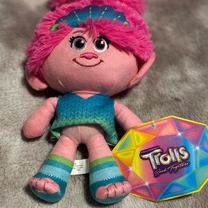 Trolls Vibrant Pink and Blue Stuffed Toy